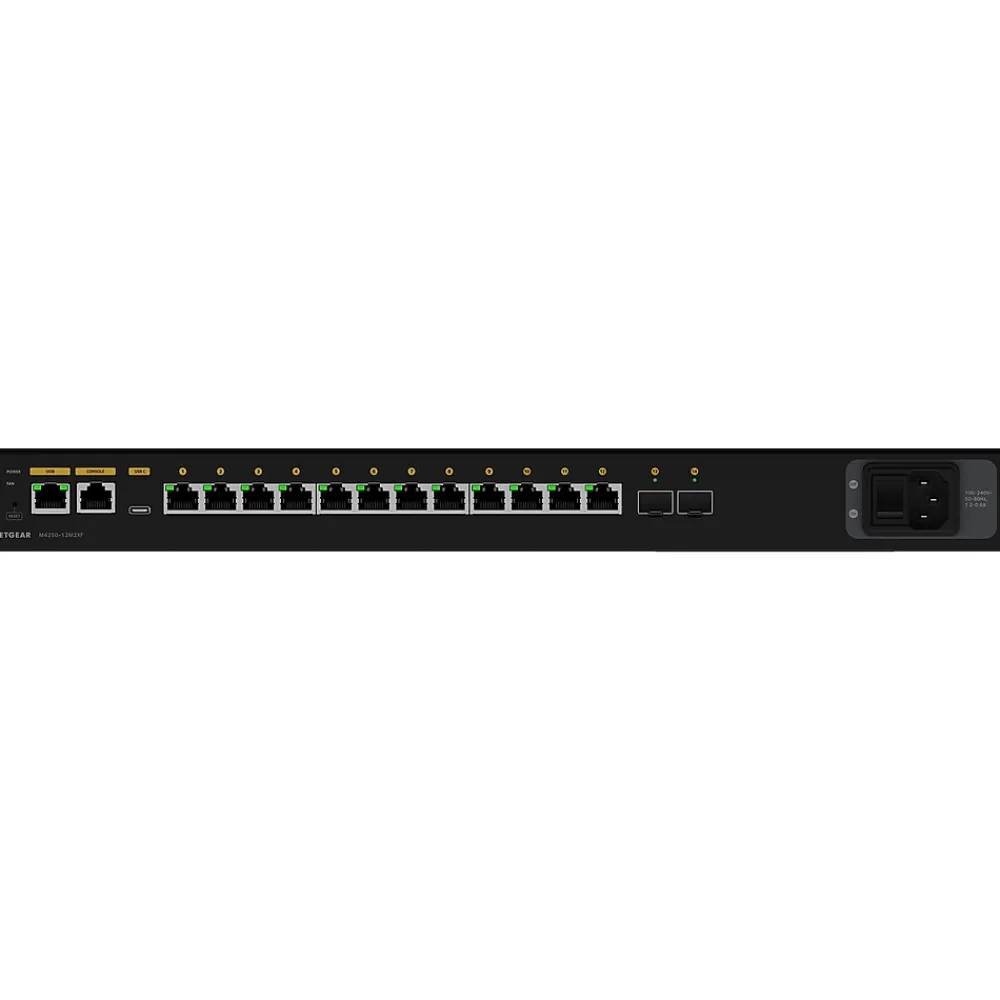 Online Netgear AV Line 12-Port Managed Switch, Black (MSM4214X-100NAS)