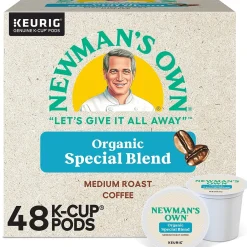 Newman's Own Special Blend Coffee Keurig® K-Cup® Pods, Medium Roast, 48/Box (373293)