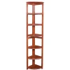 Bookcases*Niche Flip Flop 5 Shelf 67"H Corner Folding Bookcase, Cherry (FFC6712CH)