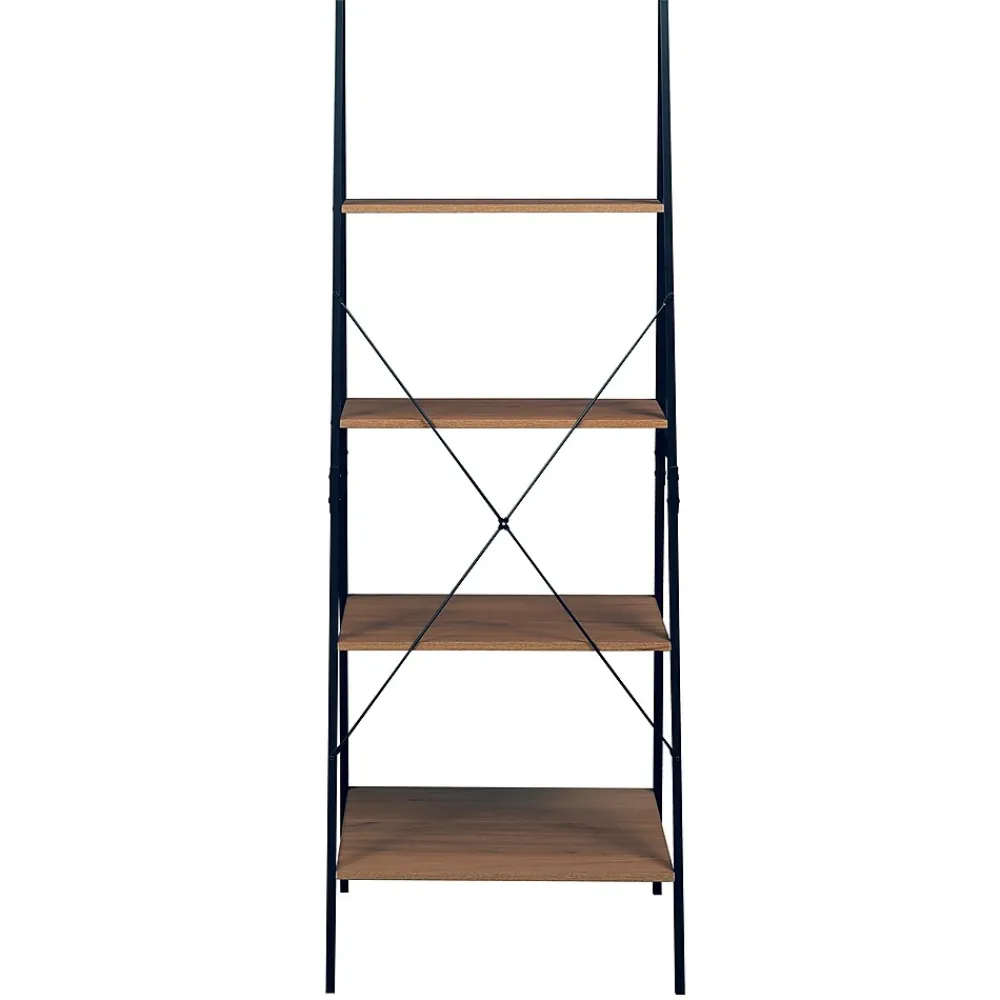 Bookcases*Niche Soho 4 Shelf 72"H Ladder Bookcase, Urban Walnut (NSBC7224UW)
