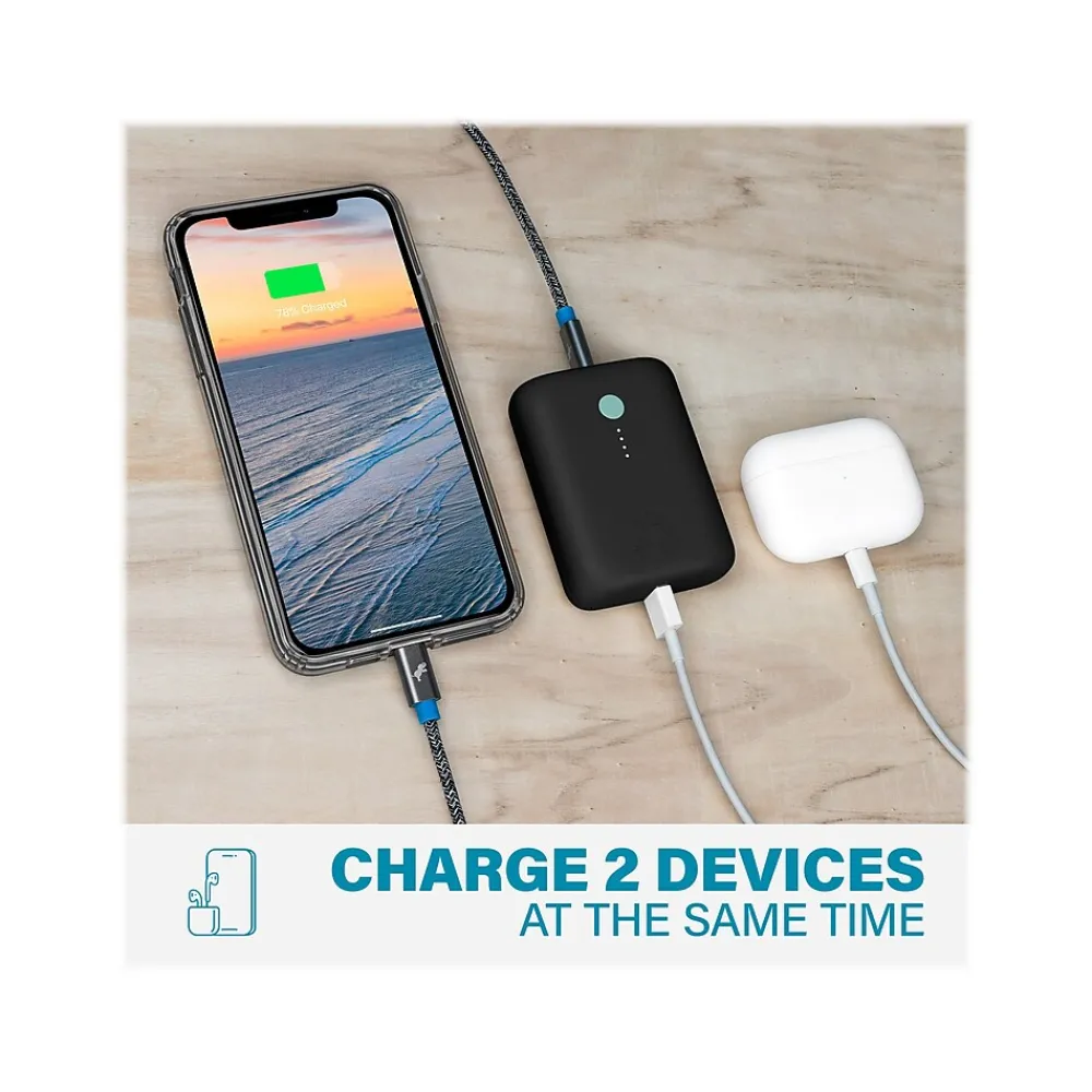 CHAMP Lite USB Type-C Power Bank for Most Smartphones, 5200mAh, Black (NB-CPC-5K-BLK)<Nimble