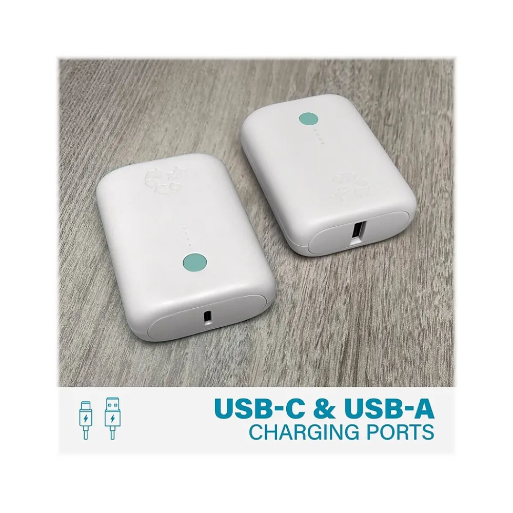 CHAMP Lite USB Type-C Power Bank for Most Smartphones, 5200mAh, Stone (NB-CPC-5K-WHT)<Nimble Sale