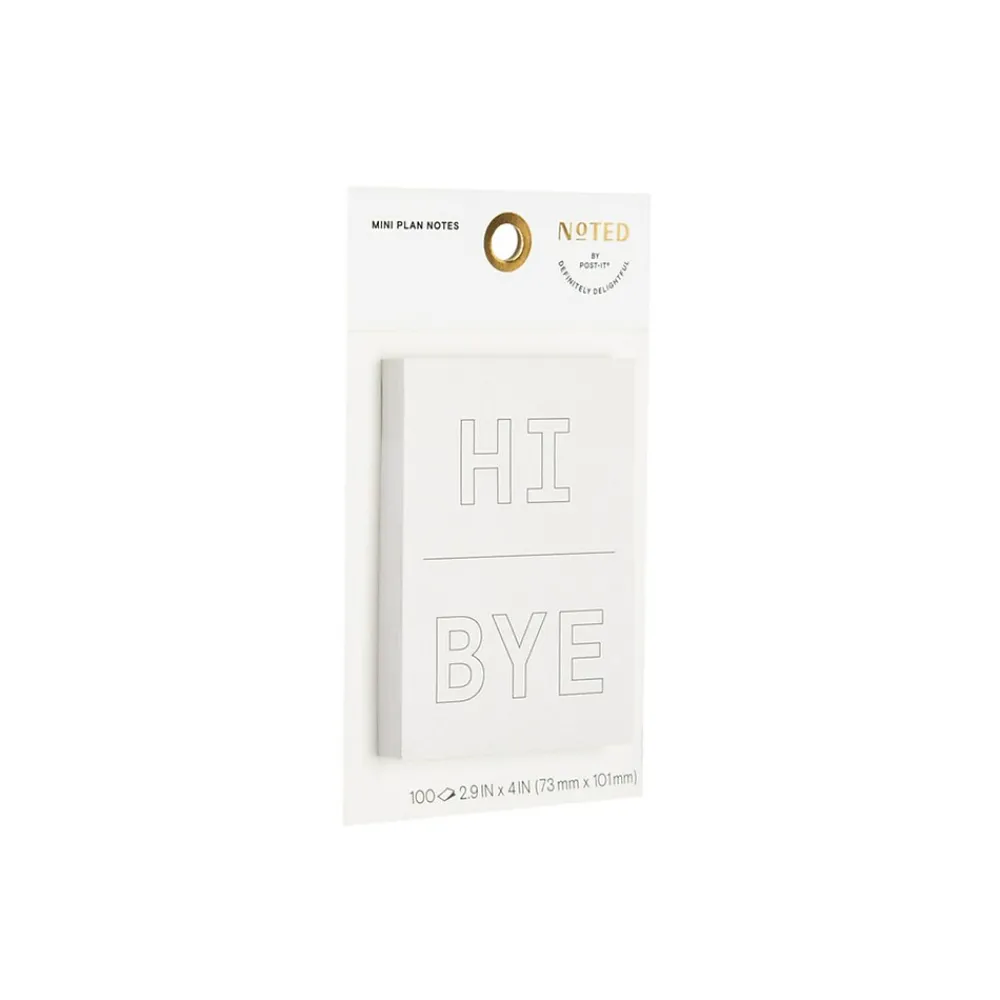 Post-It Notes*Post-it Noted by ® Grey Hi and Bye Notes, 2.9" x 4", 100 Sheets/Pad (NTD5-34-HB)