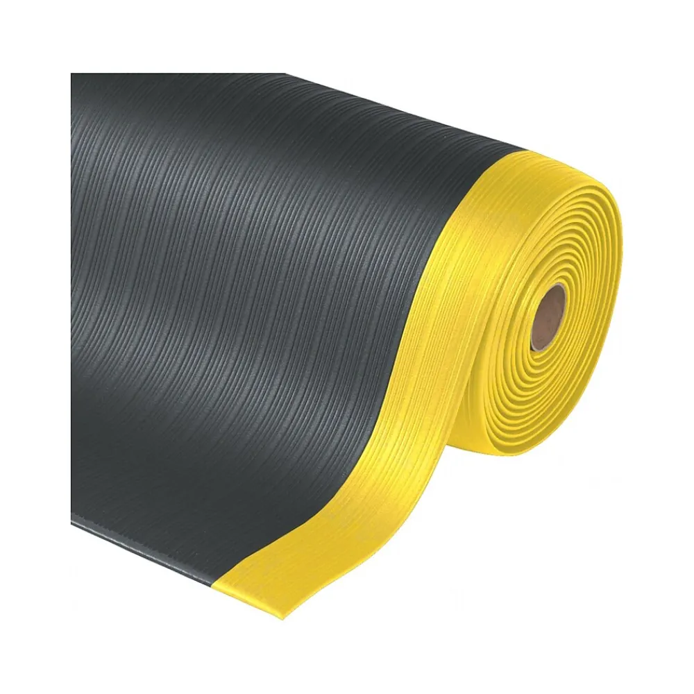 NoTrax Airug Anti-Fatigue Mat, 60" x 36", Black/Yellow (410S0535BY)