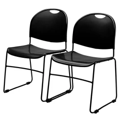 Folding & Stacking*National Public Seating NPS Commercialine 850 Series Ultra Compact Stack Chair, Black (850-CL)