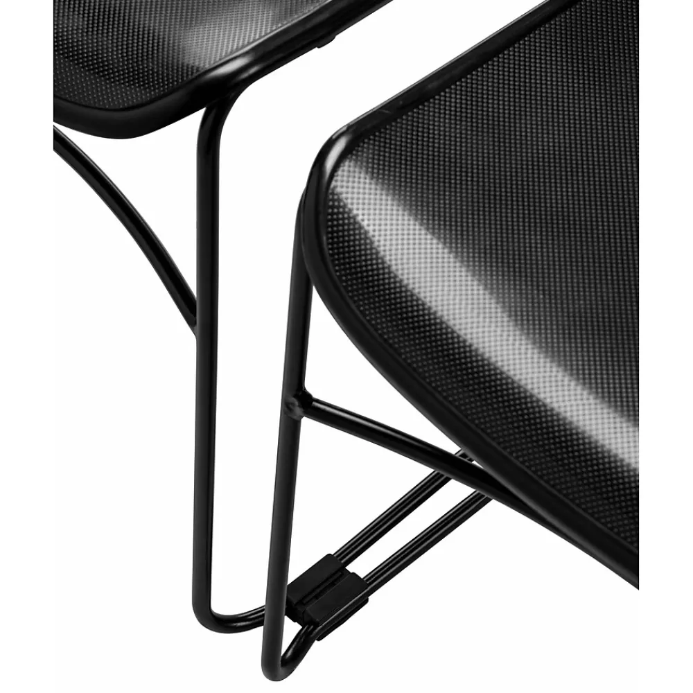 Folding & Stacking*National Public Seating NPS Commercialine 850 Series Ultra Compact Stack Chair, Black, 8 Pack (850-CL/8)