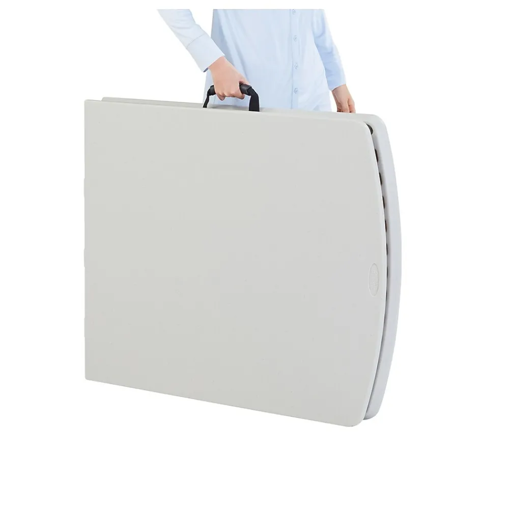 Folding Tables*National Public Seating NPS Heavy Duty Fold-in-Half Table, 30 x 72, Speckled Gray (BMFIH30721)