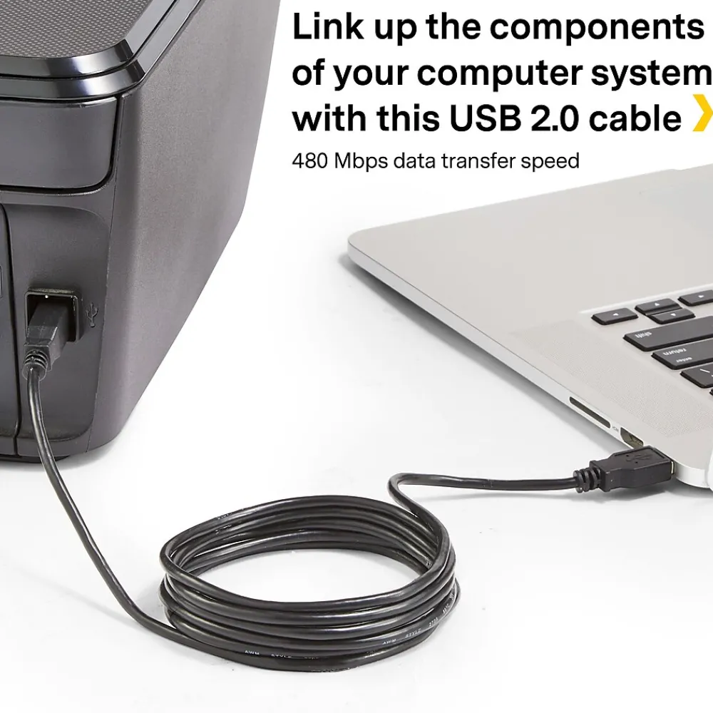 NXT Technologies ™ 7' USB A Male/B Male, Black (NX29929)