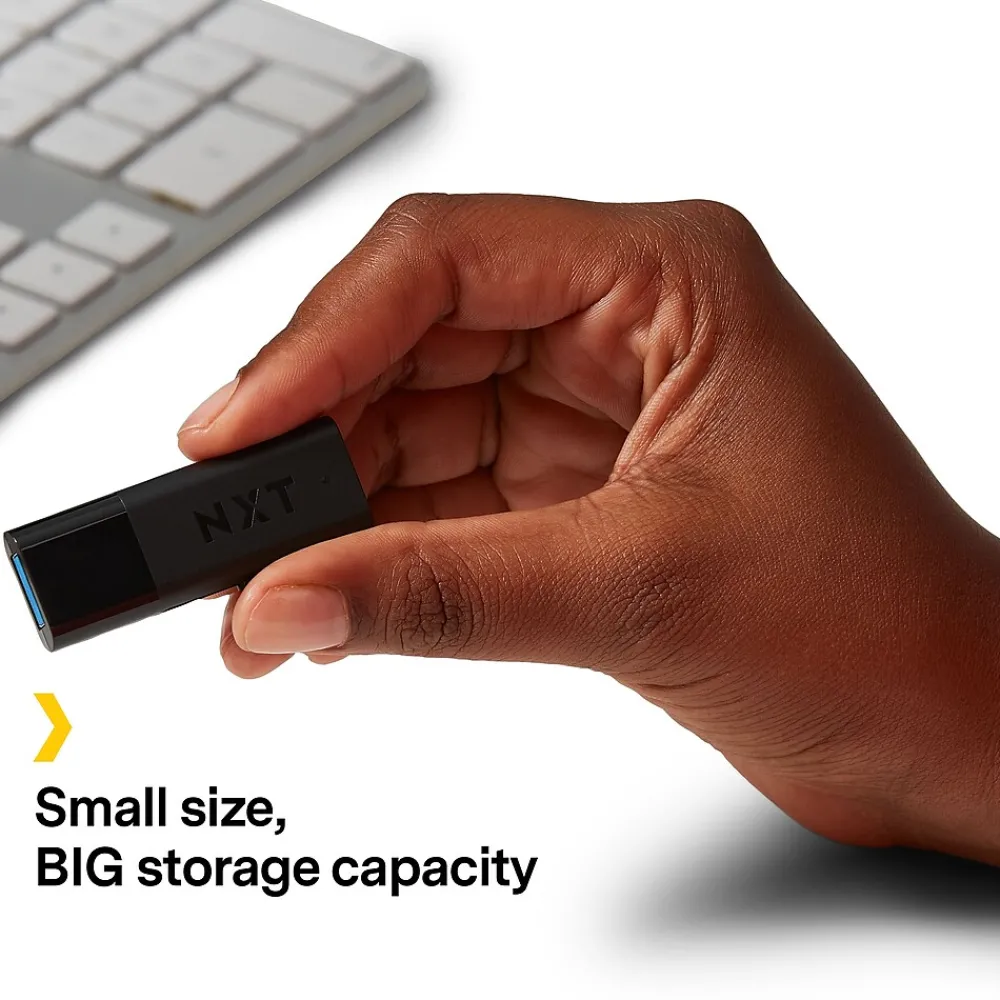 Online NXT Technologies ™ 128GB USB 3.0 Type A Flash Drive, Black (NX27998-US/CC)