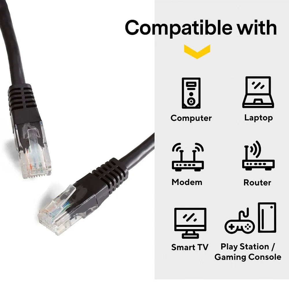 NXT Technologies ™ NX29777 50' CAT-6 Cable, Black