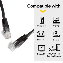 NXT Technologies ™ NX29778 25' CAT-6 Cable, Black