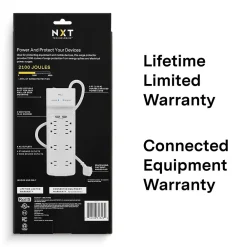 NXT Technologies ™ 8-Outlet Plus USB Surge Protector, 6' Cord, 2100 Joules (NX54317)