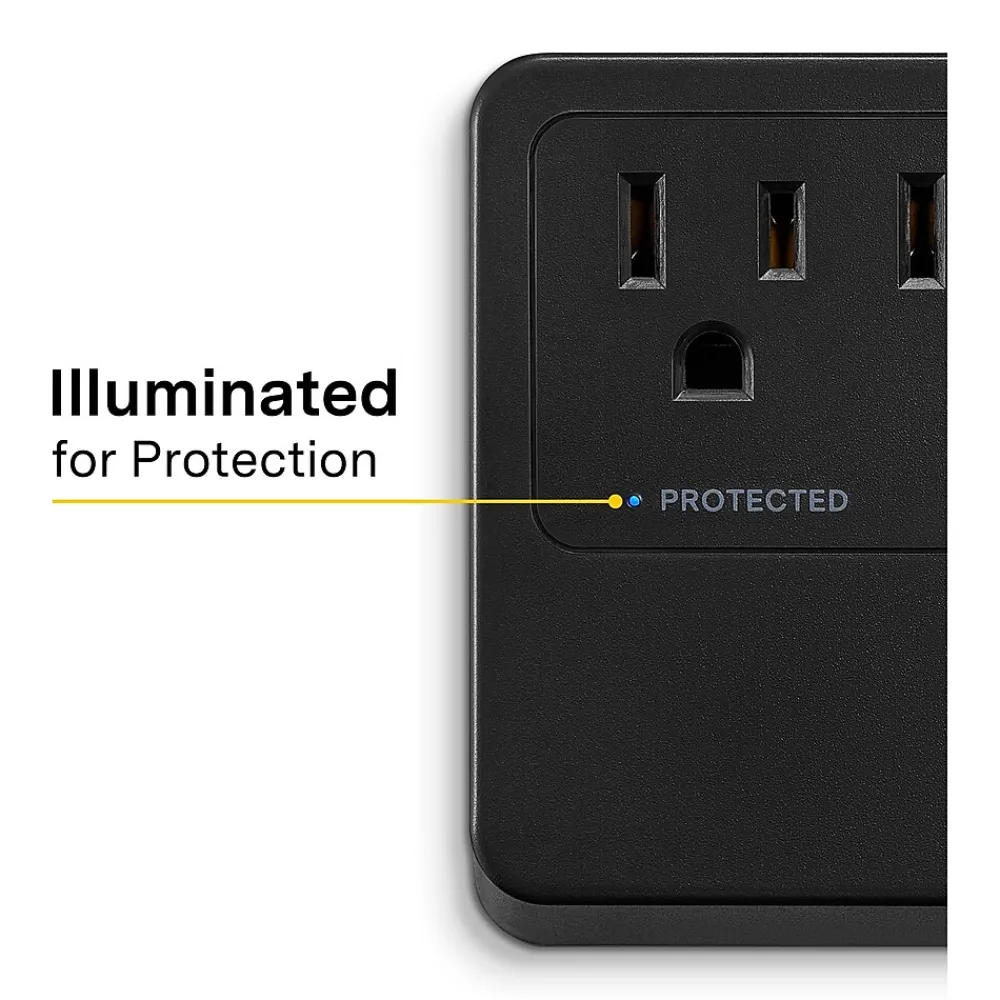 NXT Technologies ™ 3-Outlet Plus USB Surge Protector, 5' Cord, 900 Joules (NX61430)