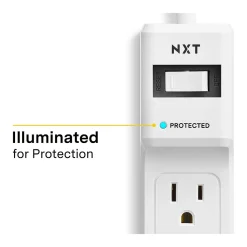 NXT Technologies 6-Outlet Surge Protector, 4' Cord, 600 Joules (NX54312)