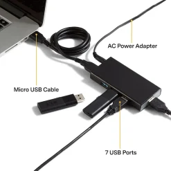 NXT Technologies ™ 7-Port USB 3.0 Hub, Black (NX29746)