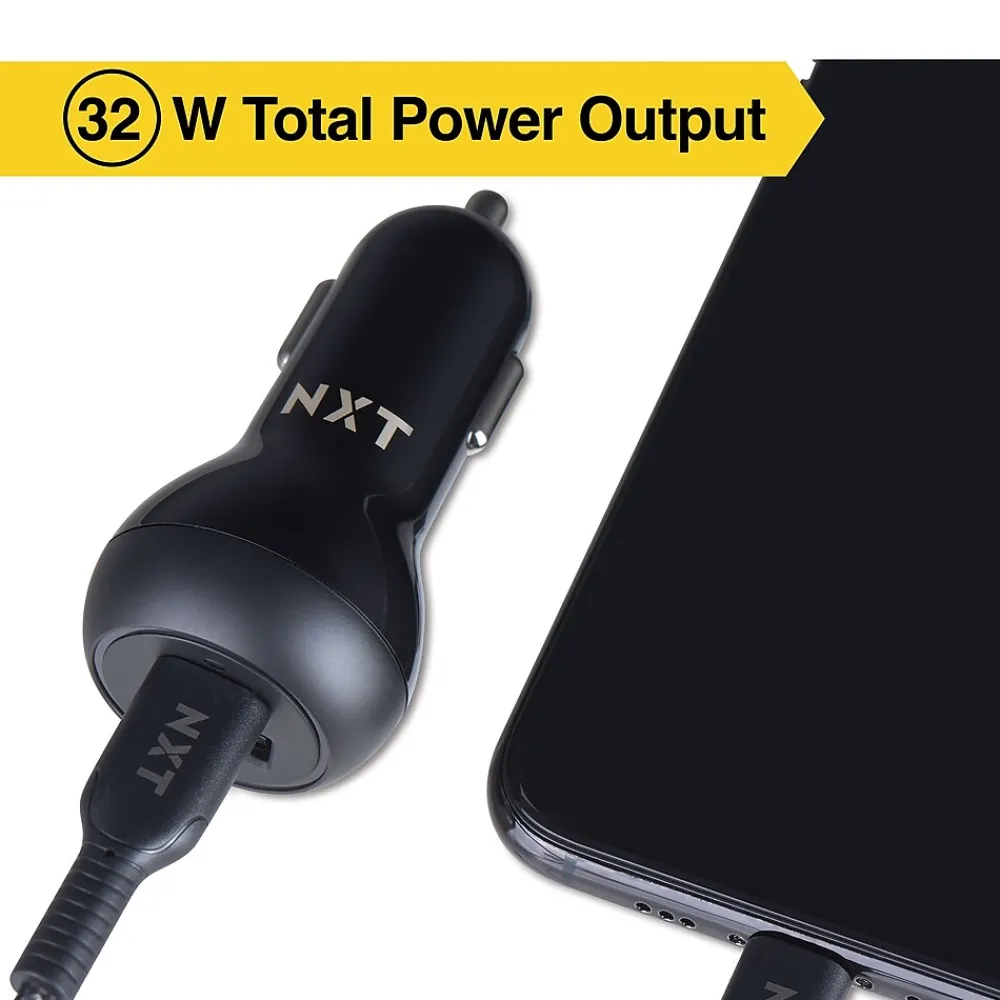 ™ Universal USB-C/USB-A Car Charger, Black (NX60452)<NXT Technologies Hot