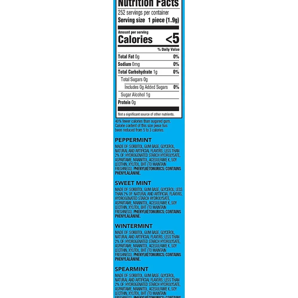 Orbit Variety Box Sugar Free Gum, Assorted Flavors, 12.8 oz., 252 Pieces/Pack, 18/Pack (220-00568)