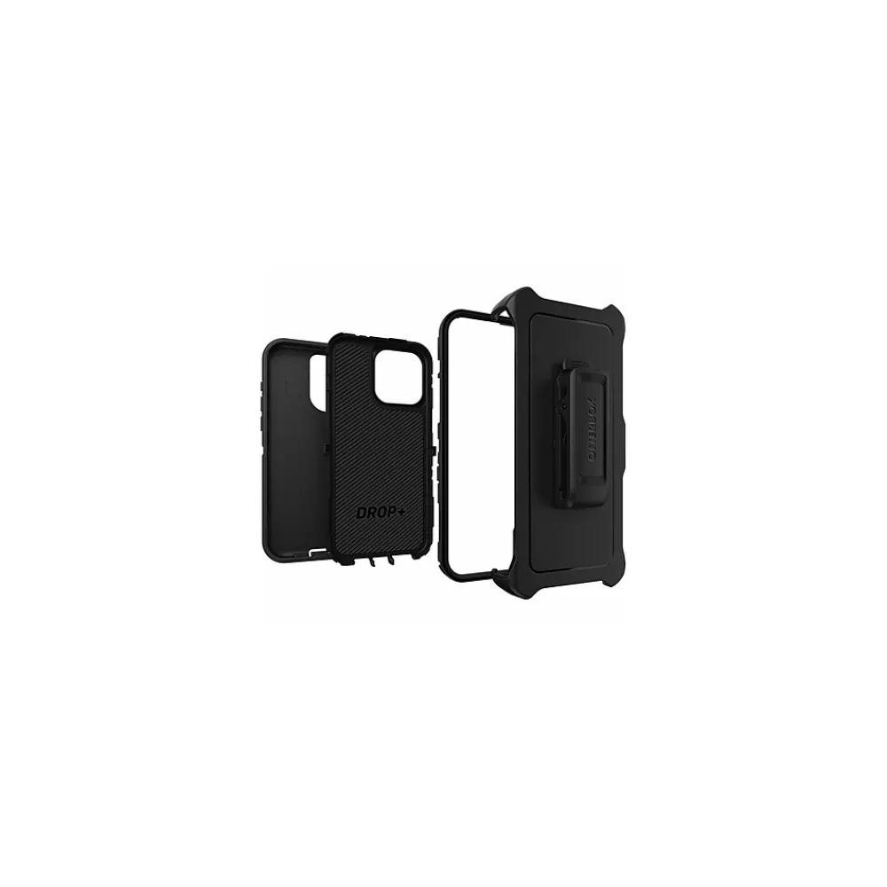 OtterBox Defender Case for iPhone 15 Pro Max, Shock Absorbing, Black (77-92550)
