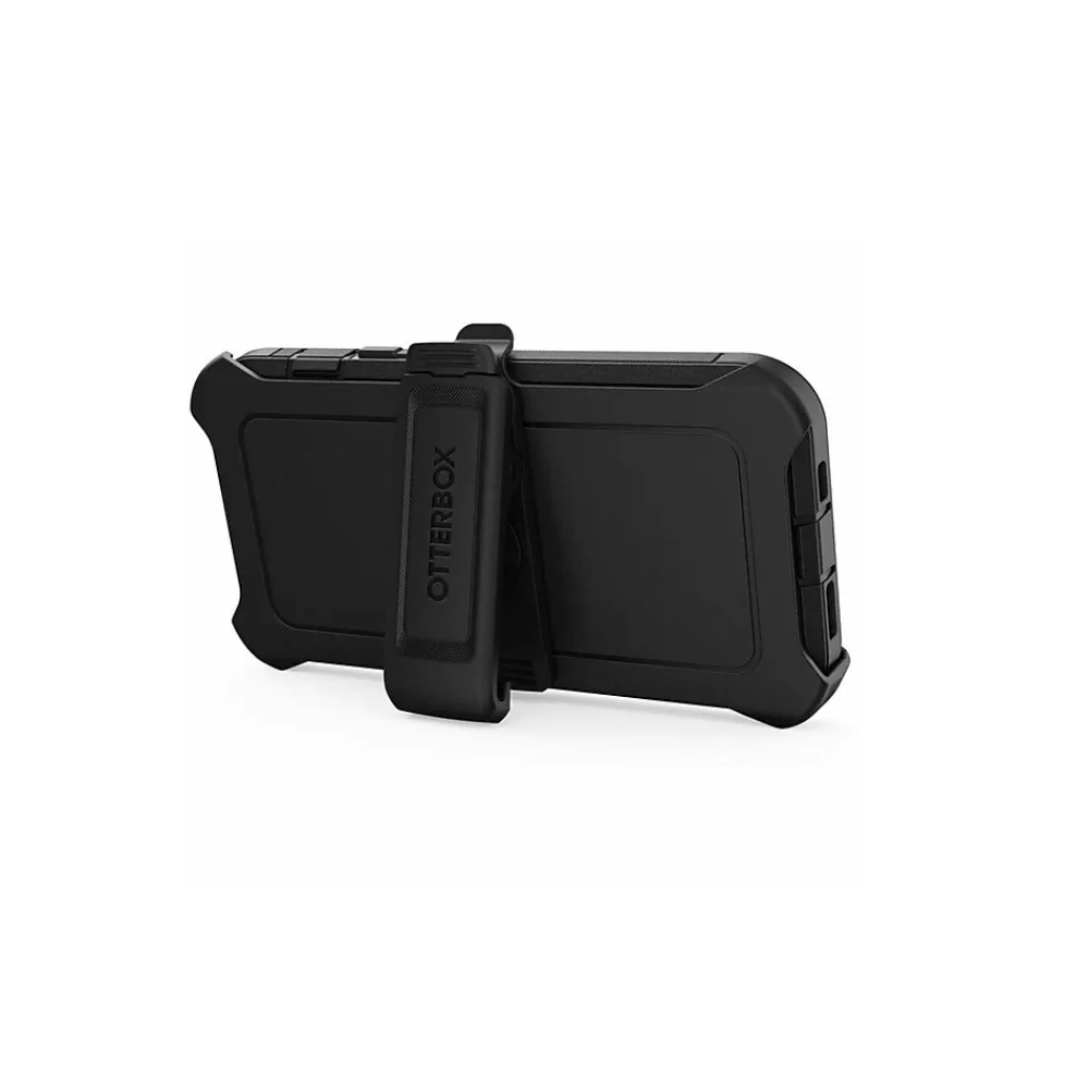 OtterBox Defender Pro Holster Case for iPhone 13/14/15, Shock Absorbing, Black (77-92735)