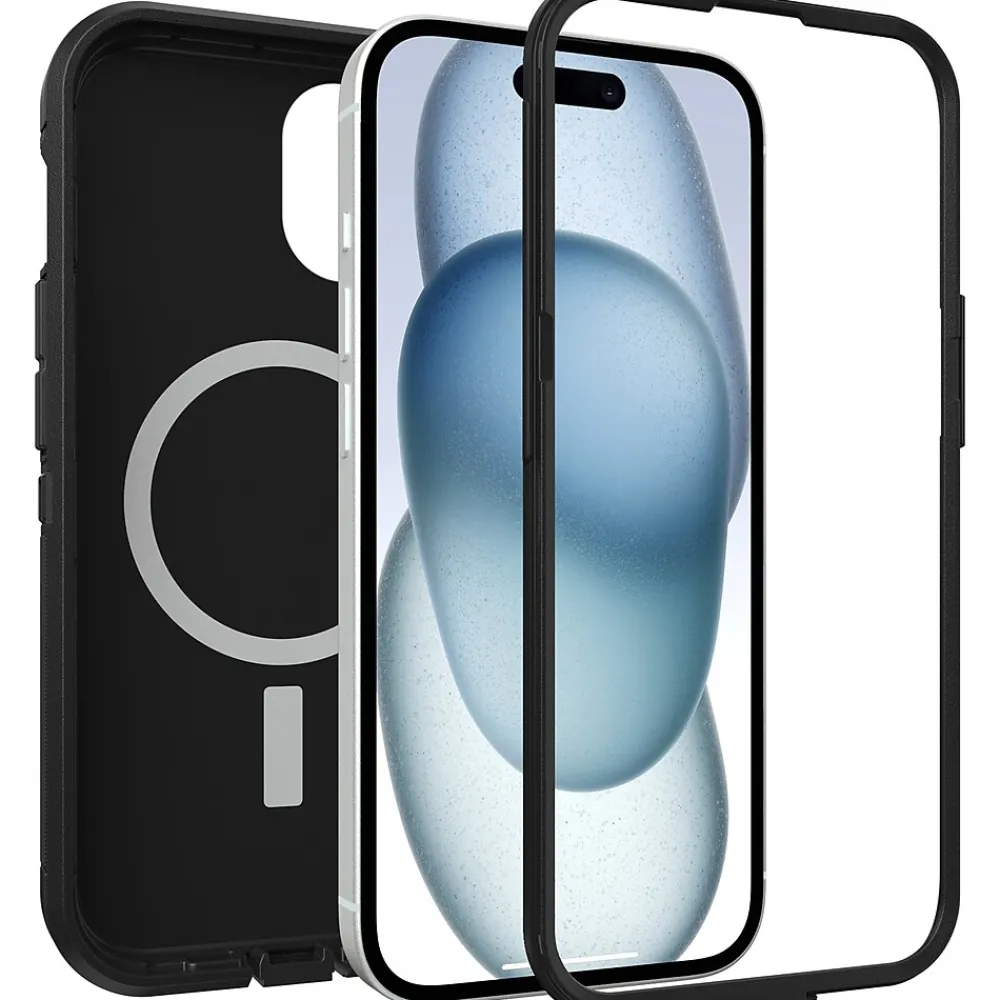 OtterBox Defender XT MagSafe Rugged Case for iPhone 15/14/13, Shock Absorbing, Black (77-92970)