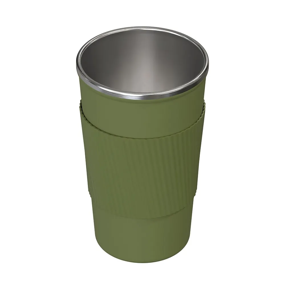 Stainless Steel Double-Walled Vacuum Insulated Coffee Cup, 17.2 oz., Olive Green (OUTD9454)<Outdoors Professional