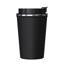 Stainless Steel Double-Walled Vacuum Insulated Coffee Cup, 12.8 oz., Black (OUTD9416)<Outdoors Professional Best