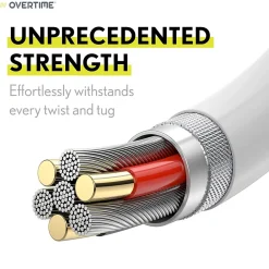 USBC Certified Charging Cables USB-C to USB-C Charging Cable, 10 ft., White, 3/Pack (MFIWHITE10FTX2)<Overtime Discount