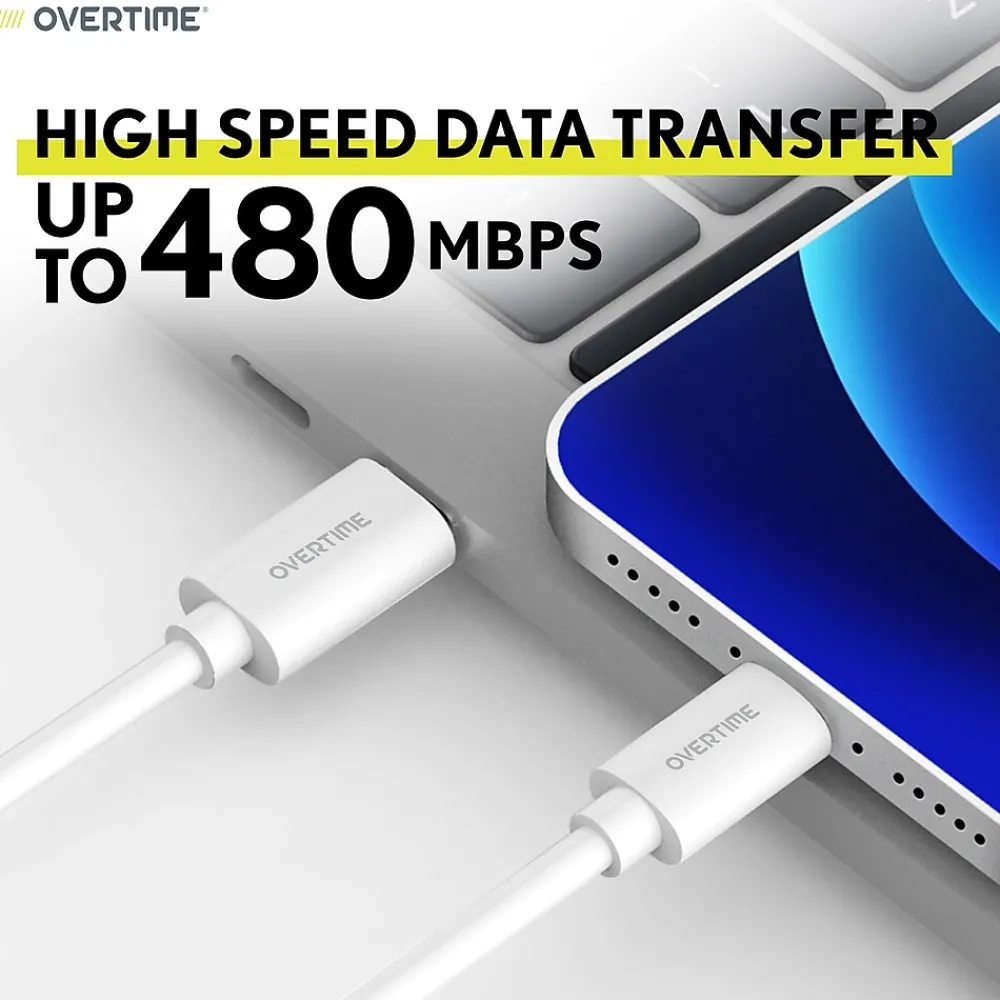 USB-C/USB-A Universal Charger with Two Certified USB-C to Lightning Cables, White (OTH2USB2ARG)<Overtime Discount