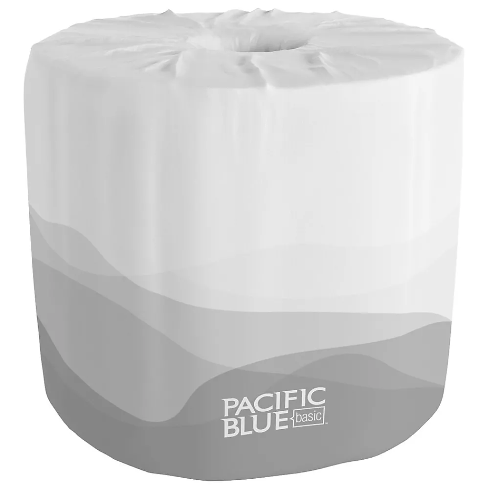 Standard Toilet Paper, 2-Ply, White, 550 Sheets/Roll, 80 Rolls/Carton (19880/01)<Pacific Blue Basic Clearance