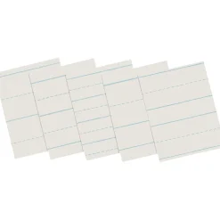 Classroom Paper*Pacon Newsprint Practice Paper W/Skip Space, 8-1/2" x 11", 1/2" Long Way Ruled, White, 500 Sheets/Pk