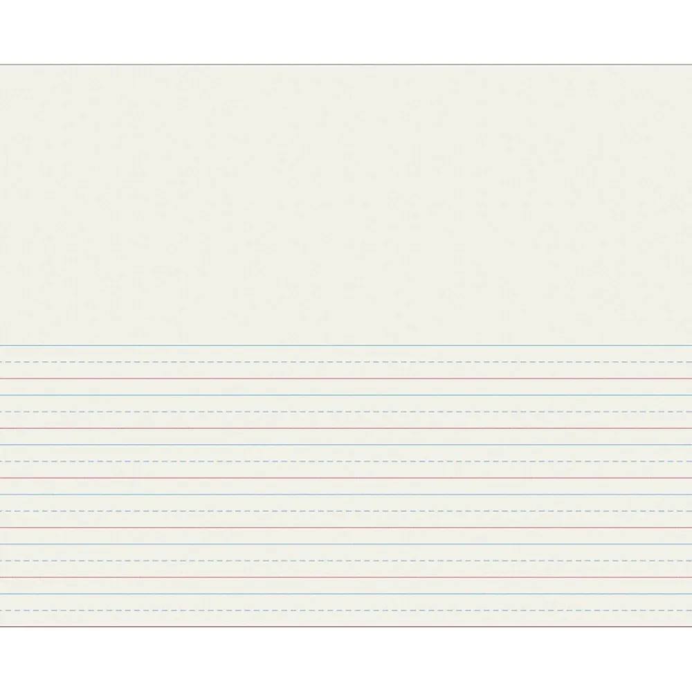 Classroom Paper*Pacon Storybook Paper for D'Nealian Programs 8-1/2" x 11", 1/2" Long Way Ruled, White, 500 Sheets/Pack (PAC2693)