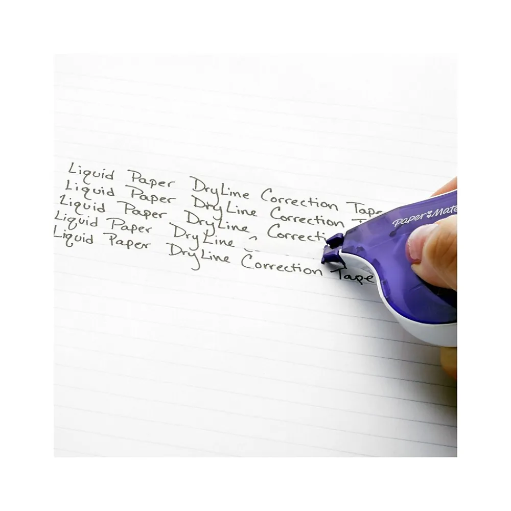 Correction & White-Out|Paper Mate Liquid Paper DryLine Correction Tape, White, 10/Pack (6137406)