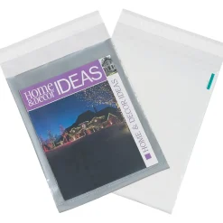 Discount Partners Brand Clear View Poly Mailers, 12" x 15.5", Clear/White, 100/Case (CV1215)