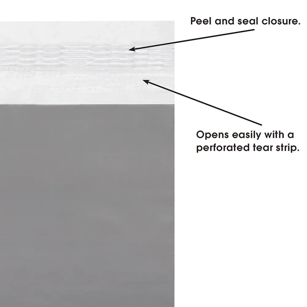 Discount Partners Brand Clear View Poly Mailers, 9" x 12", Clear/White, 100/Case (CV912100PK)