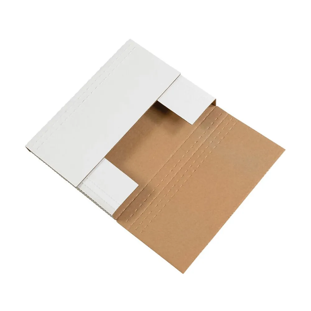 Sale Unbranded Partners Brand Easy-Fold Mailers, 9 5/8" x 6 5/8" x 2 1/2", White, 50/Bundle (M962BF)