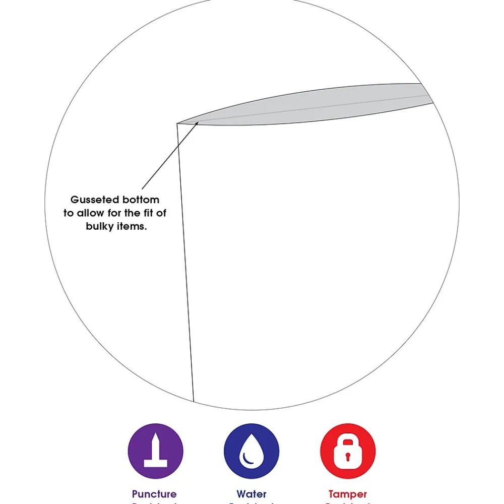 Clearance Partners Brand Expansion Poly Mailers, 11" x 13" x 4", White, 100/Case (EPM11134)