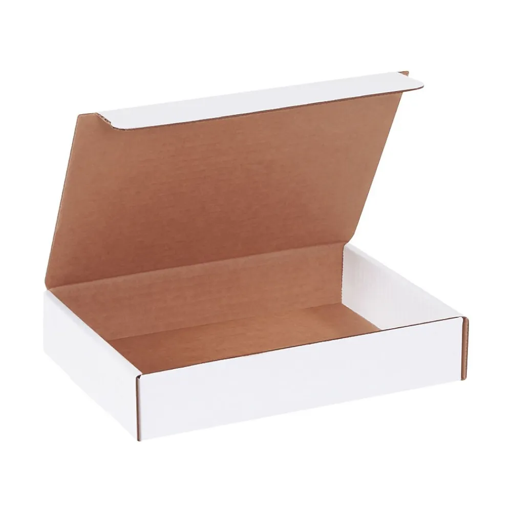 Online Unbranded Partners Brand Literature Mailers, 9" x 6 1/2" x 1 3/4", White, 50/Bundle (ML961)