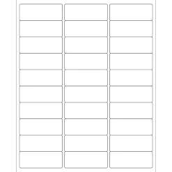 Online Partners Brand Removable Rectangle Laser Labels, 1" X 2 5/8", White, 3000/Case (LL262)