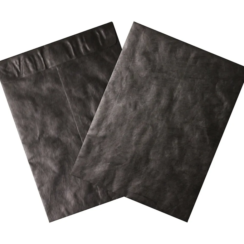 Hot Partners Brand Partners Tyvek Envelopes, 9" x 12", Black, 100/Case (TYC912B)