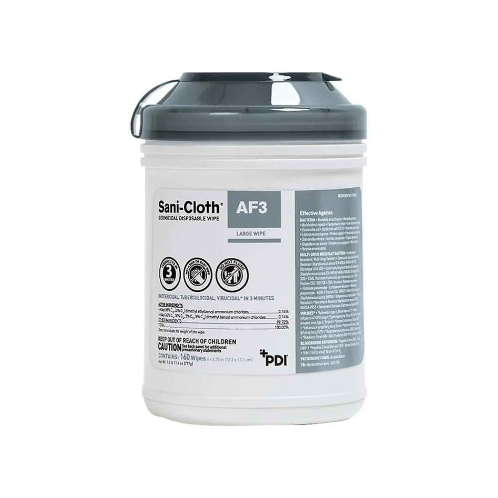 Sani-Cloth AF3 Disinfecting Wipes, 160 Wipes/Container, 160/Pack (P13872)<PDI Best