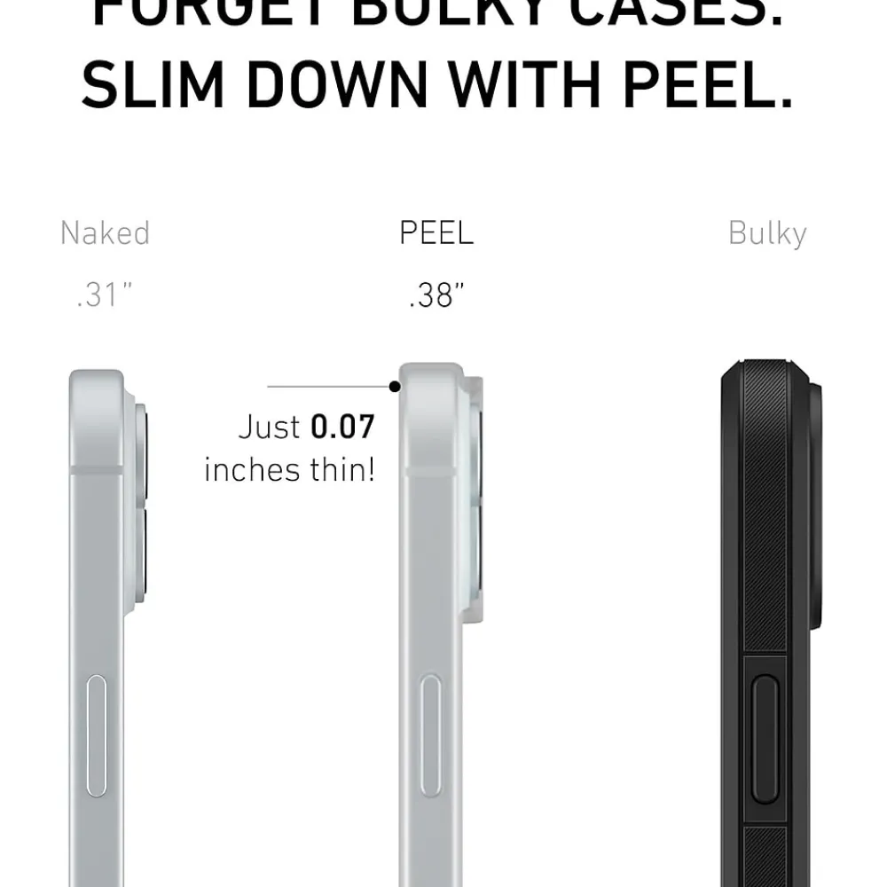 PEEL Magnetic Thin Series MagSafe Phone Case for iPhone 15 Case, Clear (I15 6.1 MAGSAFE CLEA)