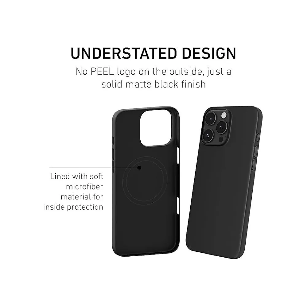PEEL Magnetic Thin Series MagSafe Phone Case for iPhone 16 Pro Max Case, Black (I16_PMX_MAG_BLK)