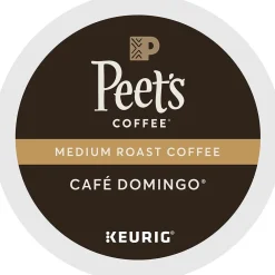 Peet's Coffee Cafe Domingo Coffee Keurig K-Cup Pod, Medium Roast, 88/Box (6543CT)