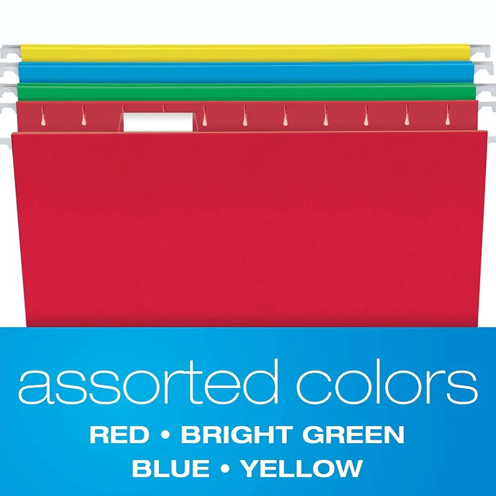 File Folders|Pendaflex Hanging File Folder Combo Kit, Letter Size, Assorted Color, 25 Folders with Tabs, 50 File Folders (99199)