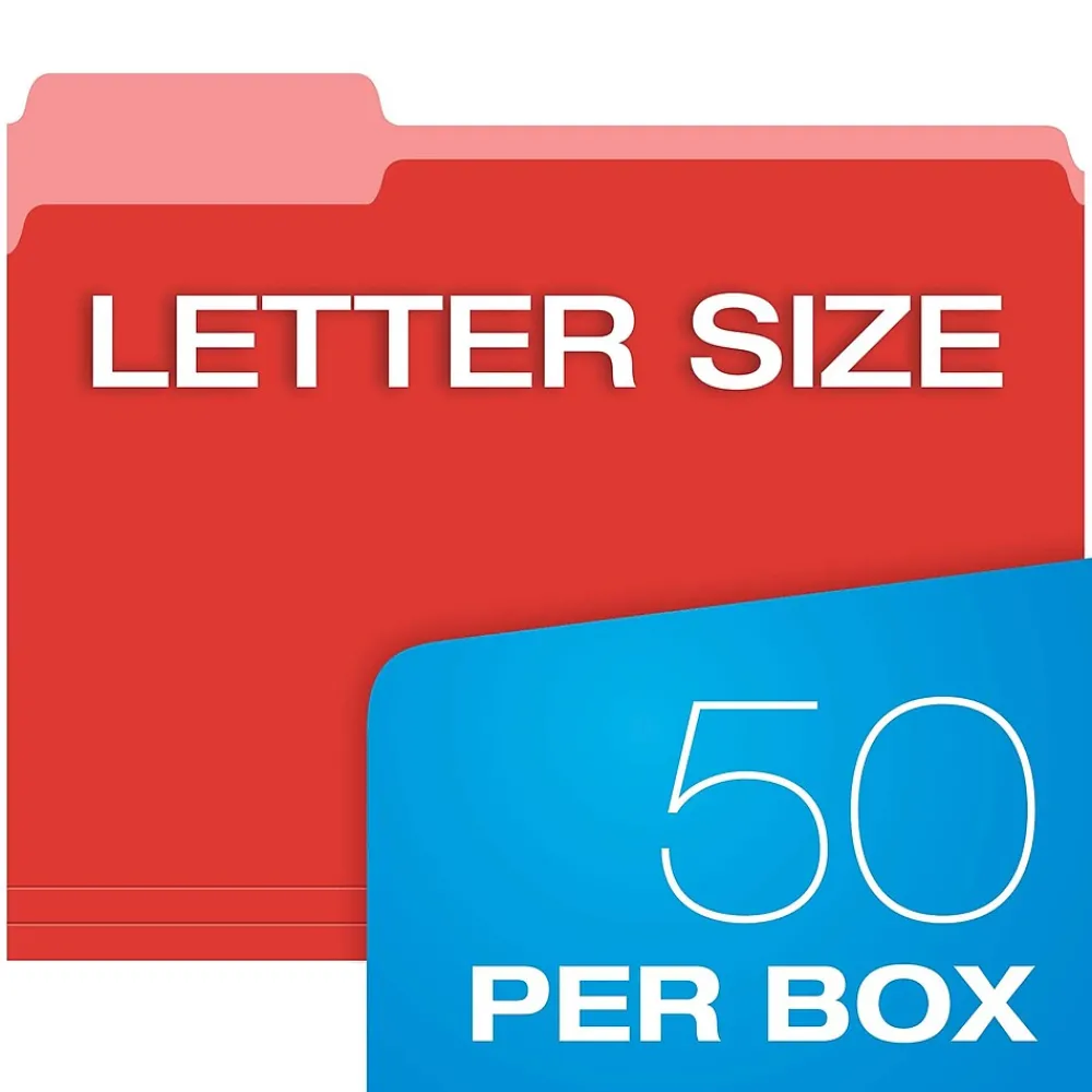 File Folders|Pendaflex Hanging File Folder Combo Kit, Letter Size, Assorted Color, 25 Folders with Tabs, 50 File Folders (99199)