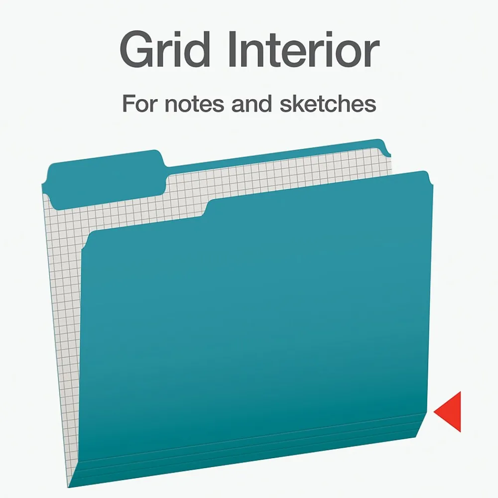 File Folders|Pendaflex Heavy Duty File Folder, 1/3-Cut Tab, Letter Size, 100/Box (1006995)