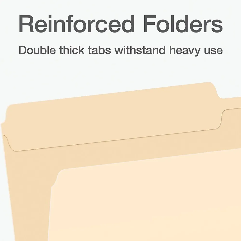 File Folders|Pendaflex Heavy Duty File Folder, 1-Tab, Legal Size, 100/Box (1007052)