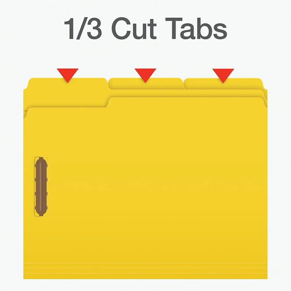 File Folders|Pendaflex Heavy Duty File Folder, 1-Tab, Letter Size, Assorted, 50/Box (1006957)