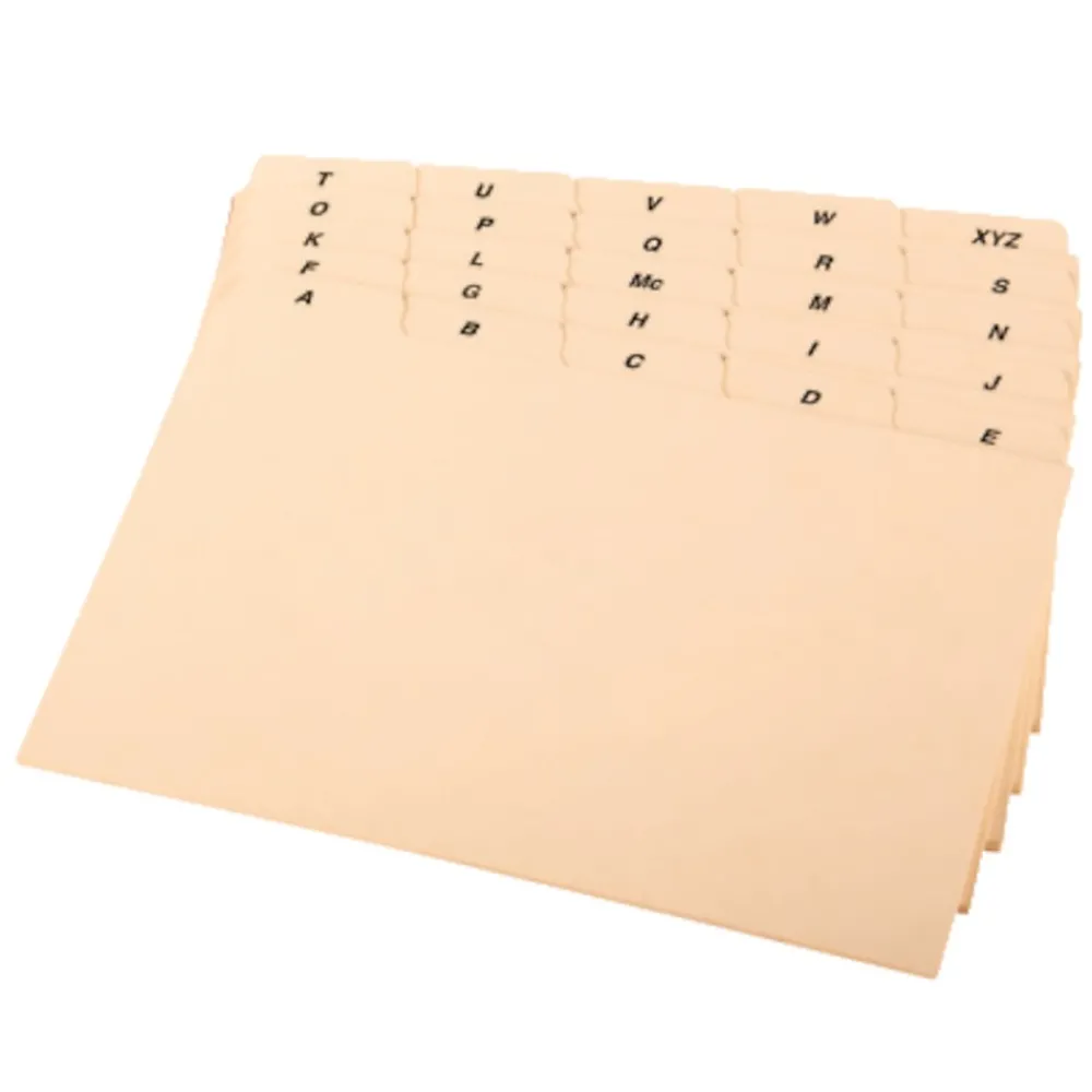 Index Cards*Pendaflex Index Card Dividers for 4" x 6" Cards, Manila, 25/Set (B6425)