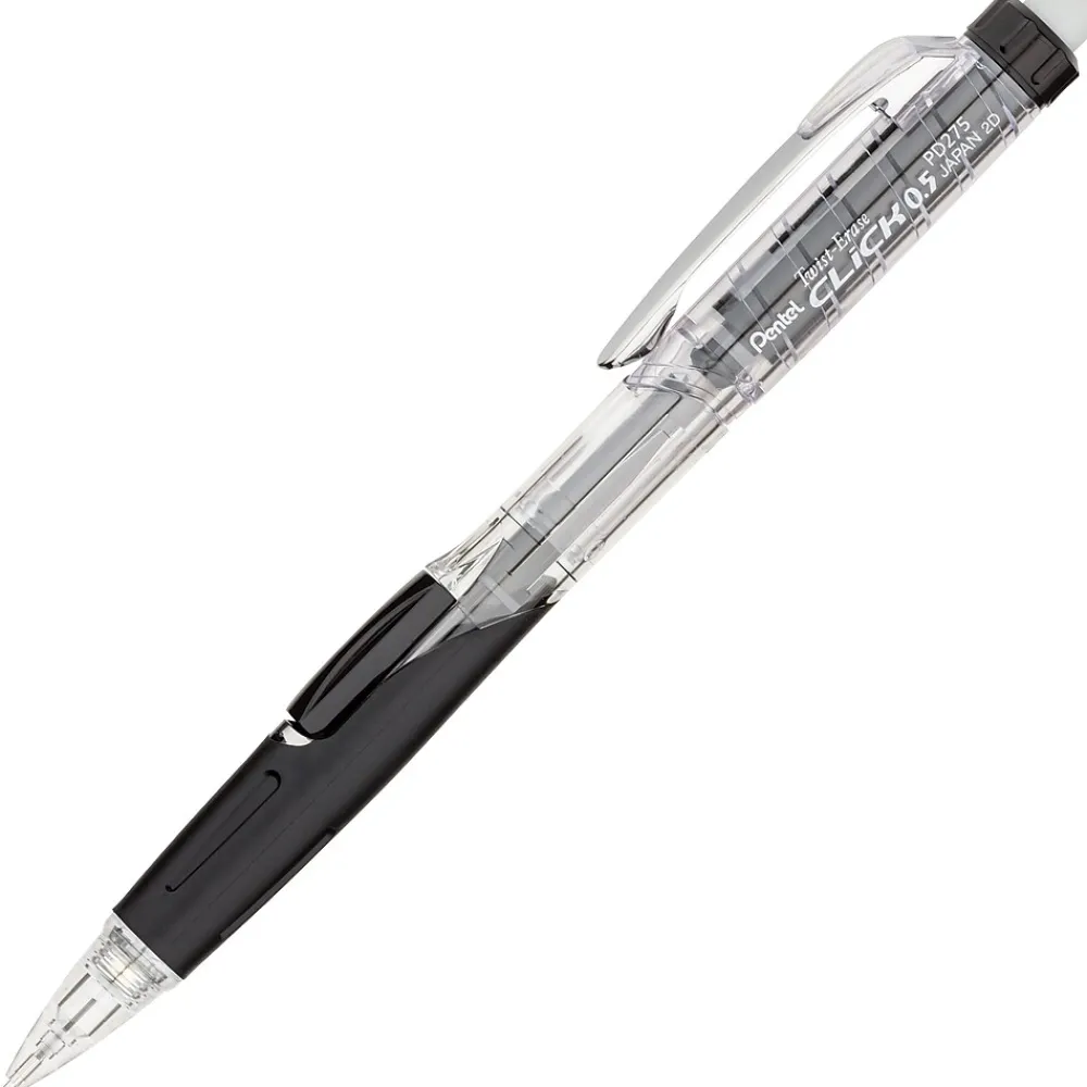 Pencils|Pentel Twist-Erase Click Mechanical Pencil, 0.5mm, #2 Medium Lead (PD275TA)